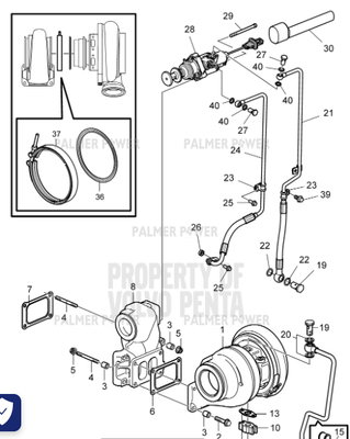 Order VOLVO PENTA 22501226 Turbocharger