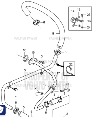 Order VOLVO PENTA 22543173 Pipe