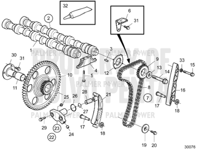 Order VOLVO PENTA 23055554 Camshaft | Exhaust