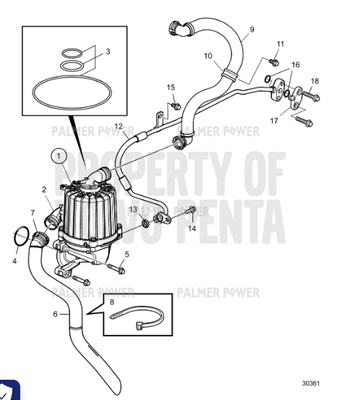 Order VOLVO PENTA 23124772 Hose