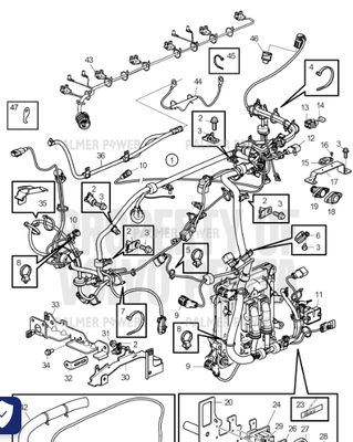 Order VOLVO PENTA 23251103 Wiring Harness | Braided