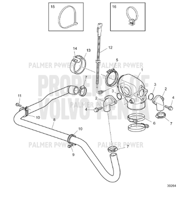 Order VOLVO PENTA 23316919 Hose Clamp
