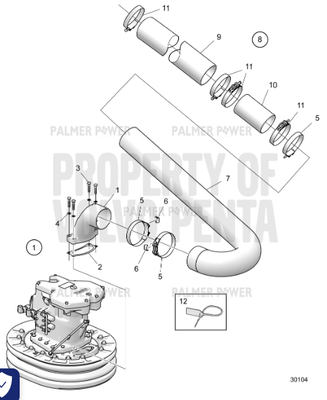 Order VOLVO PENTA 23590434 Hose Clamp