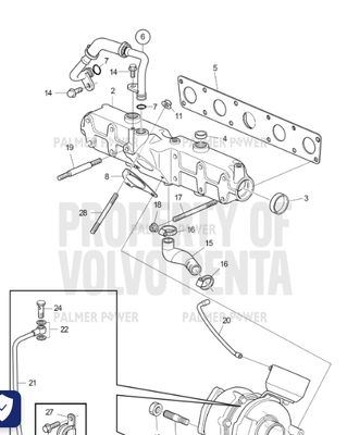 Order VOLVO PENTA 30777682 Gasket