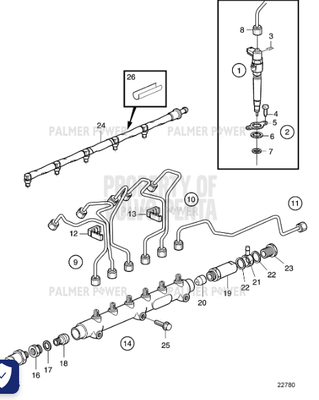 Order VOLVO PENTA 31272680 Pressure Pipe