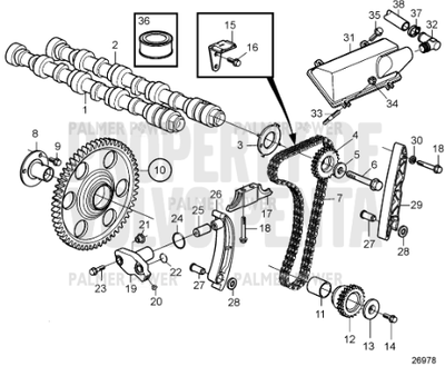 Order VOLVO PENTA 3587753 Camshaft | Exhaust