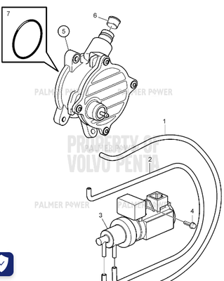 Order VOLVO PENTA 3588247 Vacuum Pipe | Vacuum Pump