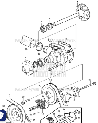 Order VOLVO PENTA 3588385 Pulley
