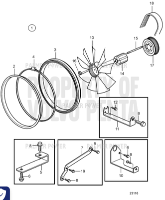 Order VOLVO PENTA 3589246 Bracket