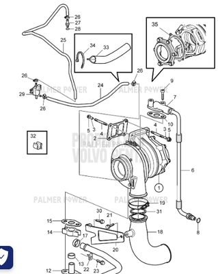 Order VOLVO PENTA 3801406 Turbocharger