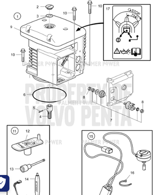 Order VOLVO PENTA 3801747 Servo Unit, Reman