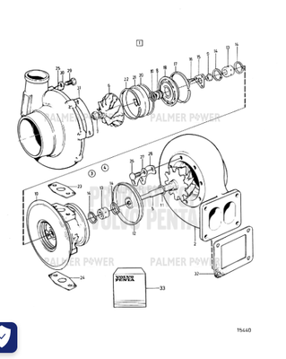 Order VOLVO PENTA 3802017 Turbocharger, Reman