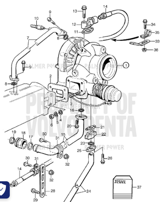 Order VOLVO PENTA 3802127 Turbocharger | Exchange