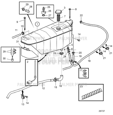 Order VOLVO PENTA 3807104 Hose Bend