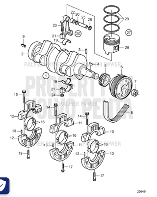 Order VOLVO PENTA 3812470 Piston Kit