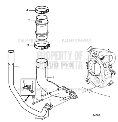 Order VOLVO PENTA 3817485 Hose Clamp