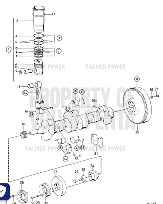 Order VOLVO PENTA 3825104 Flywheel | 14 Hole