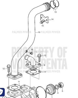 Order VOLVO PENTA 3825277 Coolant Pipe | Charge Air Cooler Order VOLVO PENTA 3825277 Coolant Pipe | Charge Air Cooler