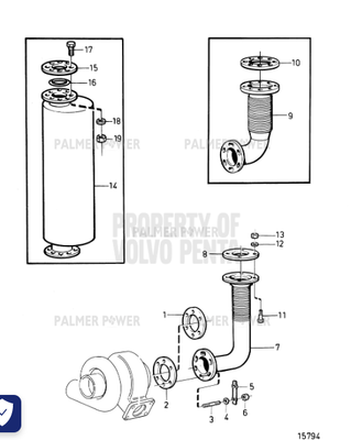 Order VOLVO PENTA 3825464 Exhaust Hose