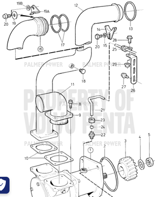 Order VOLVO PENTA 3825495 Oil Pressure Pipe | Cylinder Block