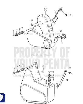 Order VOLVO PENTA 3827443 Bracket