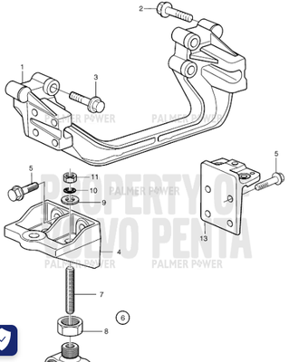 Order VOLVO PENTA 3832439 Engine Anchorage | Rear