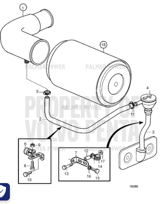 Order VOLVO PENTA 3836689 Breather Pipe