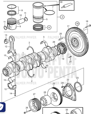 Order VOLVO PENTA 3837447 Spacer
