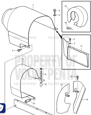 Order VOLVO PENTA 3841925 Heat Shield