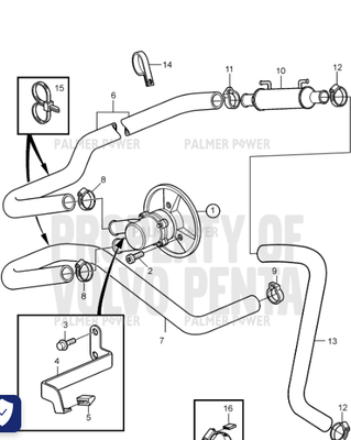 Order VOLVO PENTA 3853312 Clamp