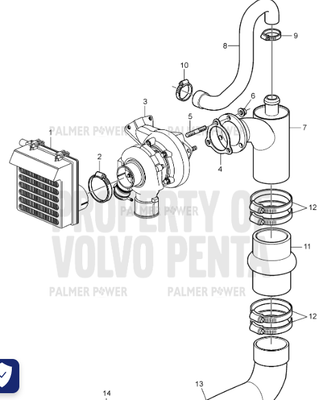 Order VOLVO PENTA 3885384 Exhaust Pipe