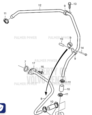 Order VOLVO PENTA 3887104 Pipe