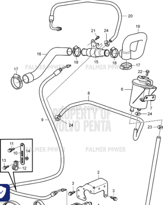 Order VOLVO PENTA 3887375 Reservoir