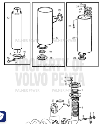 Order VOLVO PENTA 475961 Silencer