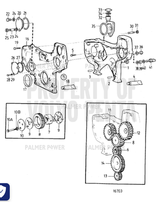 Order VOLVO PENTA 8192590 Timing Gear Cover