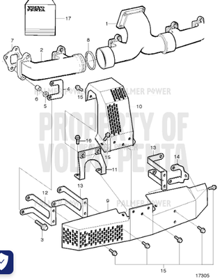 Order VOLVO PENTA 836266 Exhaust Pipe