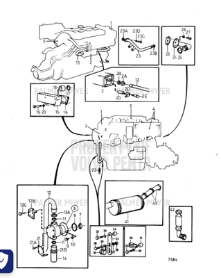 Order VOLVO PENTA 838971 Coolant Pipe