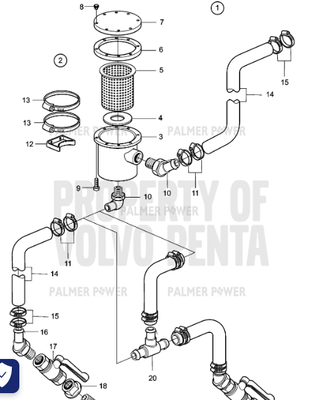 Order VOLVO PENTA 848321 Strainer
