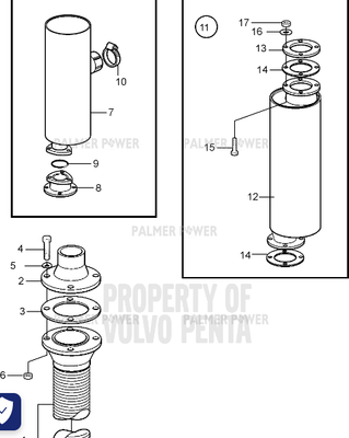 Order VOLVO PENTA 848623 Exhaust Hose
