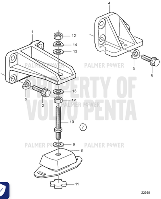 Order VOLVO PENTA 860952 Engine Bracket Order VOLVO PENTA 860952 Engine Bracket