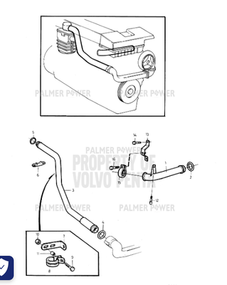 Order VOLVO PENTA 864033 Coolant Pipe