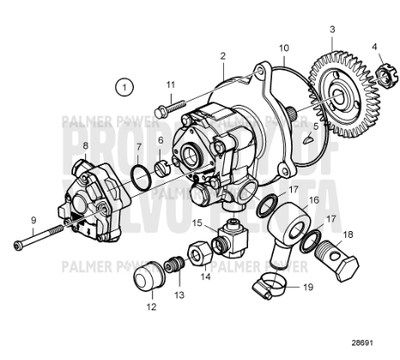 Order VOLVO PENTA 956985 Fitting Nut