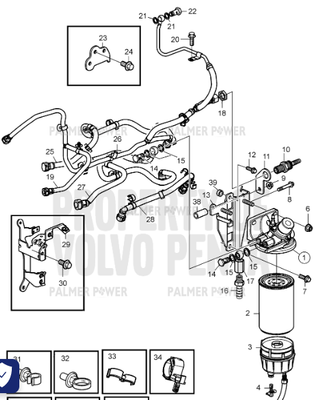 Order VOLVO PENTA 991047 Hollow Screw