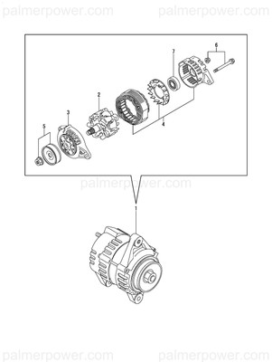 Order YANMAR 128271-77200 Generator 12V-60A