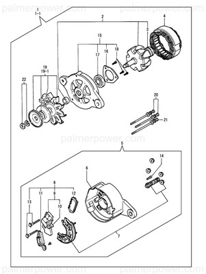 Order YANMAR 128171-77200 Generator Lr135-126