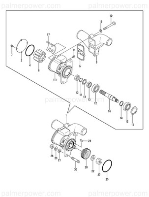YANMAR 129573-42502 Pump Assy, Water | PalmerPower