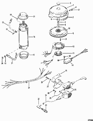 Order MERCURY 69738A7 Harness Assembly, Coil To Switch Box