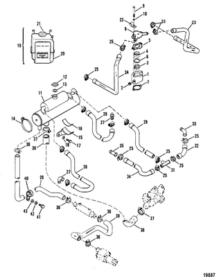 Order MERCURY _ 92833 _ Hose, Water Pump To Oil Cooler