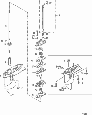 Order MERCURY 16156A01 Housing Assembly, Upper Water Pump Order MERCURY 16156A01 Housing Assembly, Upper Water Pump