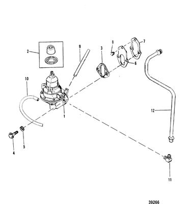 Order MERCURY _ 118512 _ Line, Fuel, Fuel Pump To Carburetor (185 Mr)